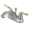 Kingston Brass KB2629B Naples 4-Inch Centerset Lavatory Faucet Brass Pop-Up,