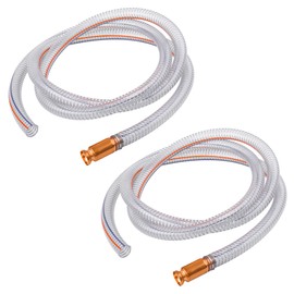 8.2' Jiggler Siphon Hose, Gerguirry Heavy Duty Self-Priming Transfer Hose for Gasoline Fuel Gas Siphon Tube Copper Nipple with Metal Buckle, 2PC