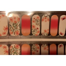 Unbranded Color Nail Polish Strips, 16ct.  Daquiri Flowers Twinkle. READ DESCRIPTION