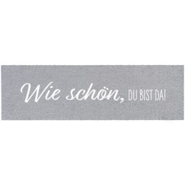 MOCAVI Mat Mini Runner 30 x 100 cm Indoor & Outdoor PVC-Free Anthracite Boot Mat Slim Long Washable Patio Mat Shoe Mat Shoe Mat Shoe Parking Space Hallway Rimless Non-Slip