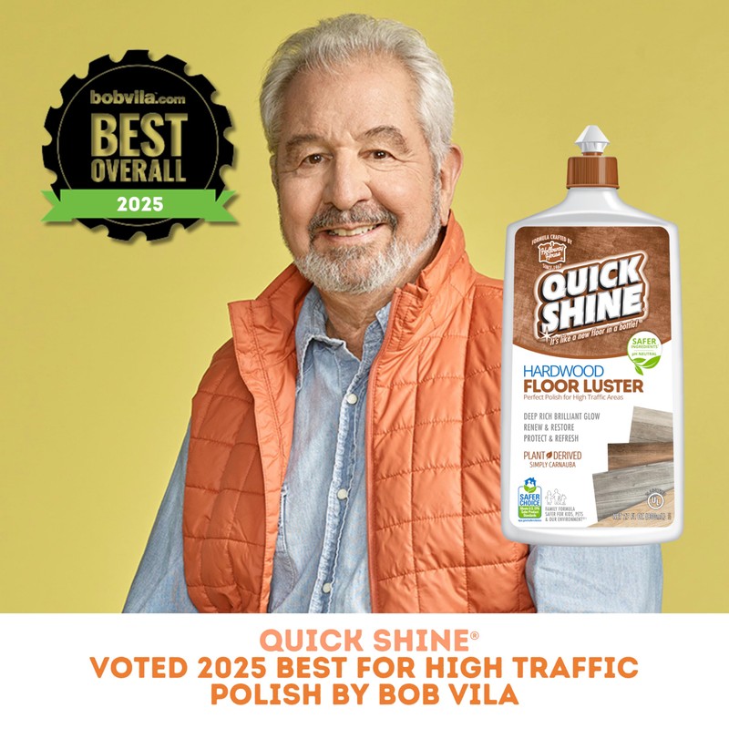 Quick Shine Hardwood Floor Luster-Polish 27oz | Plant-Derived w/Carnauba |