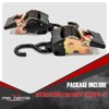 Porotmotor 4 Pack Bolt-On Retractable Ratchet Straps (1" x5.3'), Self