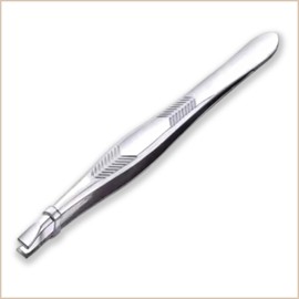 Hair Line Slant Tweezer For Blackheads n Ingrown Hair, Stainless Steel For Hair Removal Plucker Tiniest Removal Shape Eyebrows Remove Splinters_Silver