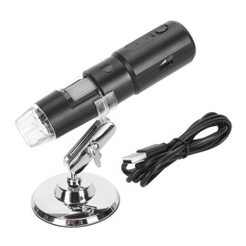 Portable Microscope USB 50X‑1000X Magnification 640x480P Resolution 360 Degree Rotatable WiFi Microscope Magnifier for Scalp Electronic Circuit Board