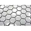 Hexagon Plain White Glossy Ceramic Mosaic Tile