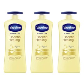 Vaseline hand and body lotion Intensive Care Moisturizer for Dry Skin Essential Healing Clinically Proven to Moisturize Deeply With One Application 20.3 oz 3 count