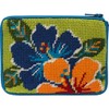 Stitch & Zip Coin Purse Kits, Cross Stitch Bright Hibiscus