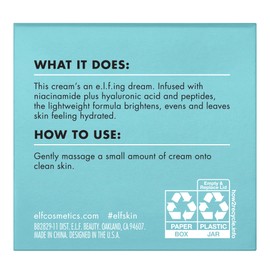 e.l.f. e.l.f. SKIN Holy Hydration! Face Cream, Moisturizer For Nourishing & Plumping Skin, Infused With Hyaluronic Acid, Vegan & Cruelty-Free, 1.76 Oz