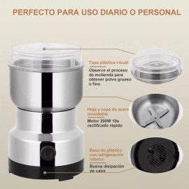 Lumoku 4 Cuchillas Molino Electrico Para Cafe Especias Trituradora