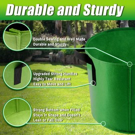Sinimaka 7 Gallon Grow Bags, 7 Pack Colorful Fabric Plant Pots with Handles for Garden and Outdoor Planting