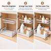 2-Tier Under Sink Organizer for Cabinet Storage – Metal Pull-Out