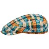 Stetson Jacquard Driver Flat Cap - Multicoloured Hat - Checked