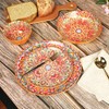 YA JU Mandala Dinnerware Sets (12 Pcs) Serves 4, Buffet