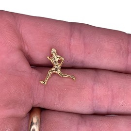 STOCKPINS Gold Runner Lapel Pin – Perfect for Cross Country, Track, and Varsity Jacket Pins – Sports Lapel Pin for Backpacks, Hats, and Jackets – Made in USA