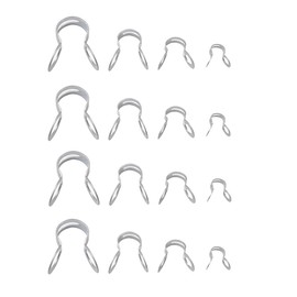 JianLing 80PCS Stainless Steel Hog Bone Clip Ball Chain Double Ring Buckle Connector 2.4/3/4.5/6mm Silver Colour Ball Chain Ceiling Fan Light Pull Loop for Making Bead Chain DIY Chain