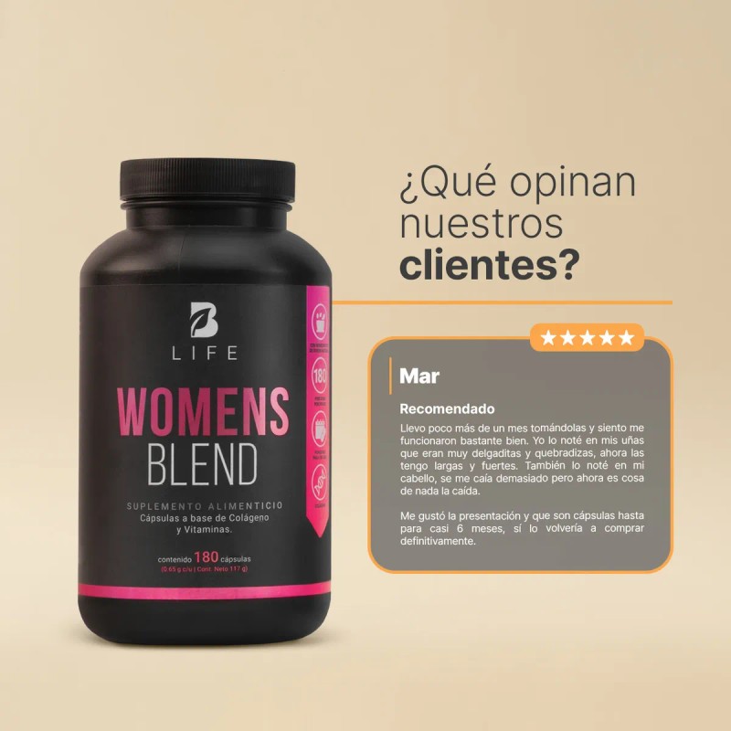 Multivitaminico De Mujer 180 Cápsulas Vitaminas Mujer B Life Sin