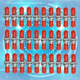 fyboptwu -ST-ST UPC Singlemode Simplex Fiber Optic Adapter, 30pcs, Red