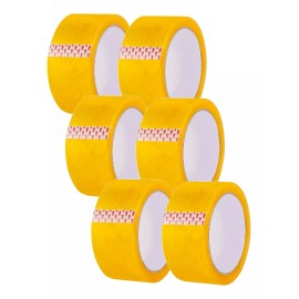 Importeek 6pz Cinta Adhesiva Transparente 100 Metros Empaque Embalaje