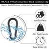 MIVIDE 100 Pack M4 Black Carabiner Clip Spring Snap Hook,