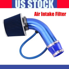 vool2807 3'' Car Cold Air Intake Filter Induction Pipe Power High Flow Hose System Kit