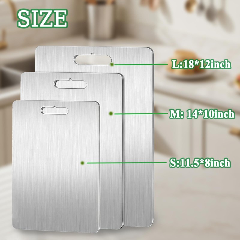 Titanium Cutting Board, 2026 New Upgrade 100% Pure Titanium Cutting