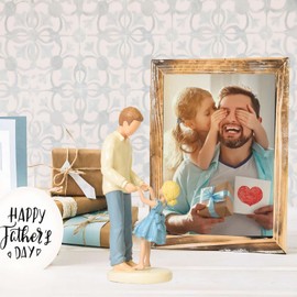 FVFVAHO Daddy Gifts for Daughter, Dad Gifts from Daughter, Hand-Painted Resin Figurines Statues Gifts for Fathers Day Birthday Wedding Christmas Memorial Gifts for Dad for New Dad Stepdad