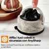 AnySharp Evo Affilacoltelli, Sicurezza Mani Libere, Potente Suzione PowerGrip, Affila