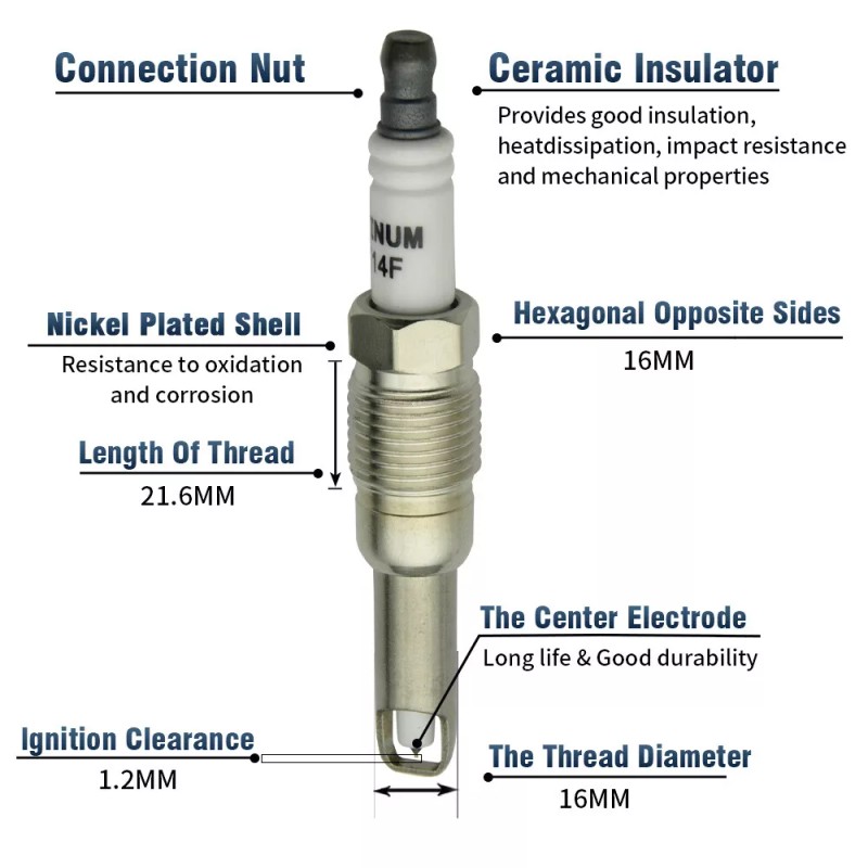 CNPAPC 8Pack Ignition Coils and PLATINUM Spark Plugs For Ford