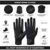 AFE Ladies Horse Riding Gloves Track Fabric Gloves Synthetic Leather