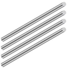 LAVMHAB 304 Stainless Steel Round Rods 10mm x 100mm, Solid Steel Shaft Rods Bar for DIY Crafts Models (4pcs)