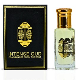 INTENSE OUD Majnoon Long Lasting Arabian Perfume Oils for Women 12ML (0.40 OZ) Fragrance Oil with Sweet Pineapple, Creamy Vanilla & Woody Musky Base - Concentrated Perfume Oil Black Gift Box
