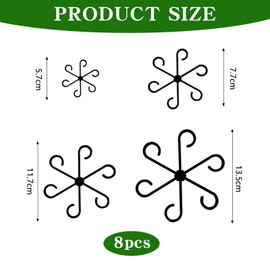 GIONAR Pack of 8 Plant Support, Plant Support Shrub Holder, Monstera Trellis Aid, Plant Holder, Plant Support for Monstera Plants, Flower