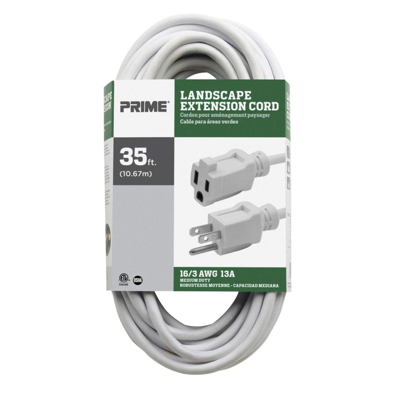 Prime EC883627 35-Foot 16/3 SJTW Patio and Deck Extension Cord,