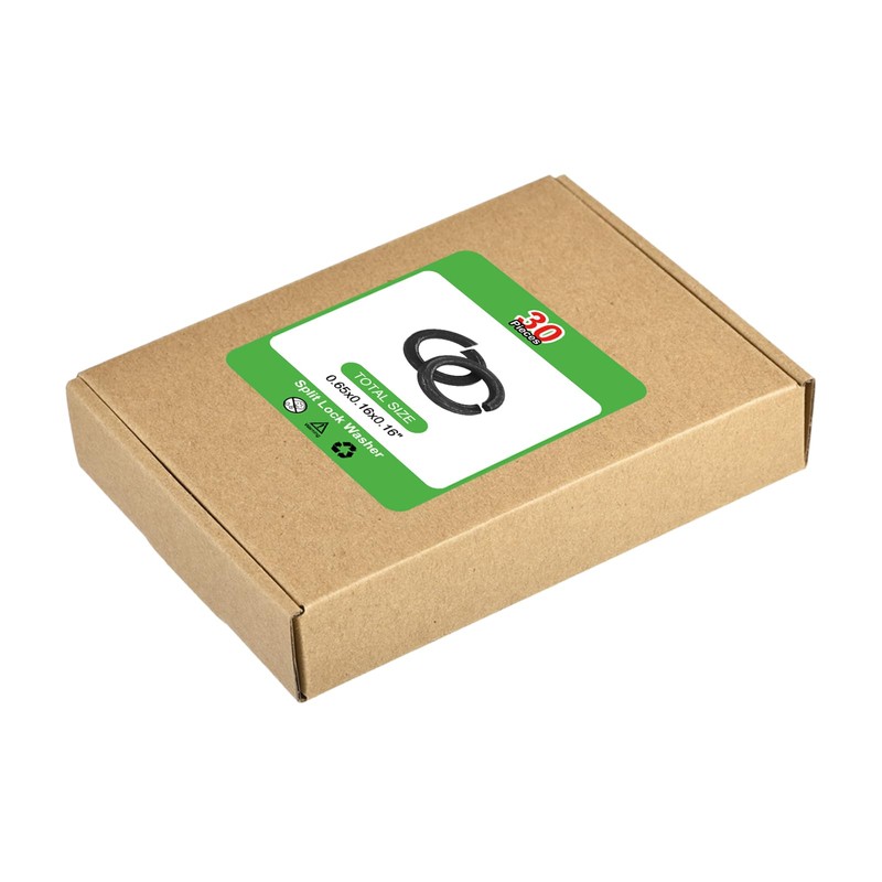 sourcing map M16 Split Lock Washer, 30Pcs Carbon Steel Spring