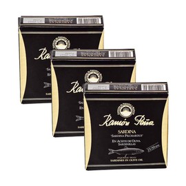Ramon Pena Canned Sardines in Olive Oil | 25/30 Sardines Per Tin | 3 x 130g Can