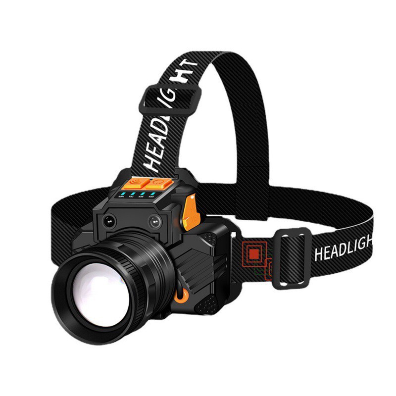 Led Headlamp Rechargeable for Adults Waterproof with Battery Display Motion