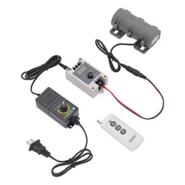 FIPINIXK 12V DC Motor, Mini Vibration Motor with Power Adapter and Remote Control Vibrating Motor for Massage Beds Vibrating Screens Dynamic Chairs Double Eccentric Wheel Vibration 3800RPM