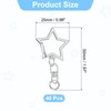 sourcing map 40 Pcs Metal Spring Snap Keychain Clip, Star