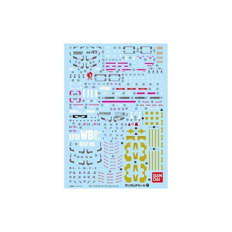 Gundam Decal No.97 for MG Gundam Ver. 3.0