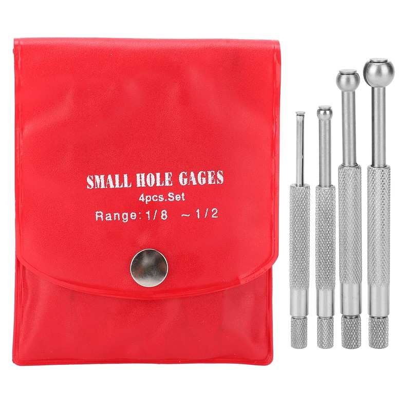 4Pcs Bore Gauge Telescopic BallType with Diamond NonSlip Handle Measuring