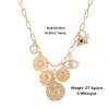 TACBSP Sun Heart Charm Necklace for Women 18K Gold Plated