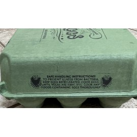 Unbranded Vintage Style Green Egg Cartons 1 Dozen 12pk