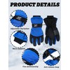 Geyoga 3 Pairs Kids Winter ski Gloves Waterproof Snow Mittens