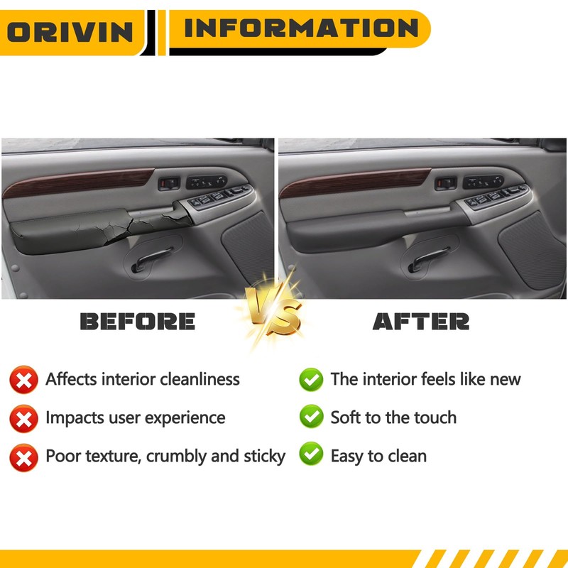 ORIVIN 12472876 Front Driver Side Door Armrest Handle Compatible with