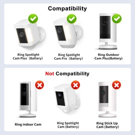 30ft Power Adapter Compatible with Spotlight Cam Plus/Pro (Battery), Long Flat and Weather Resistant Extension Power Cord for Security Camera, Black