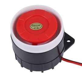 12 Volt Siren 120Db DC 12V Red Wired Horn Siren Sound Alarm System Warning Horn for Home Security