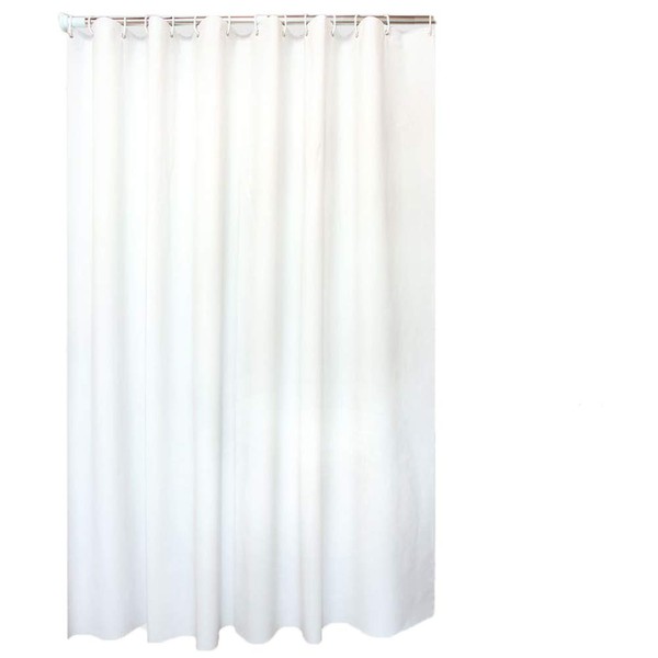 Meioro Shower Curtain, Bath Curtain, PEVA White, Waterproof, Mildew Resistant, Thick, Bathroom Curtain, Washroom, Modular Bath, Easy Installation, Size Selectable (150x180cm)