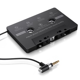 Car Cassette AUX Adapter with Hands-Free Calling – Great for Old Car Stereo – Compatible with Smartphones and MP3 Players