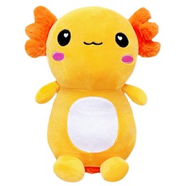 NuomiYue Orange Axolotl Stuffed Animals for Boys and Girls, 12" Soft Stuffed Axolotl Plush Toys Pillow, Kawaii Plush Toys for Kids Babies Toddlers Birthday and Valentines Gift