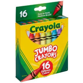 Crayola Jumbo Crayons, Assorted Colors, Great Toddler Crayons, 16 Count